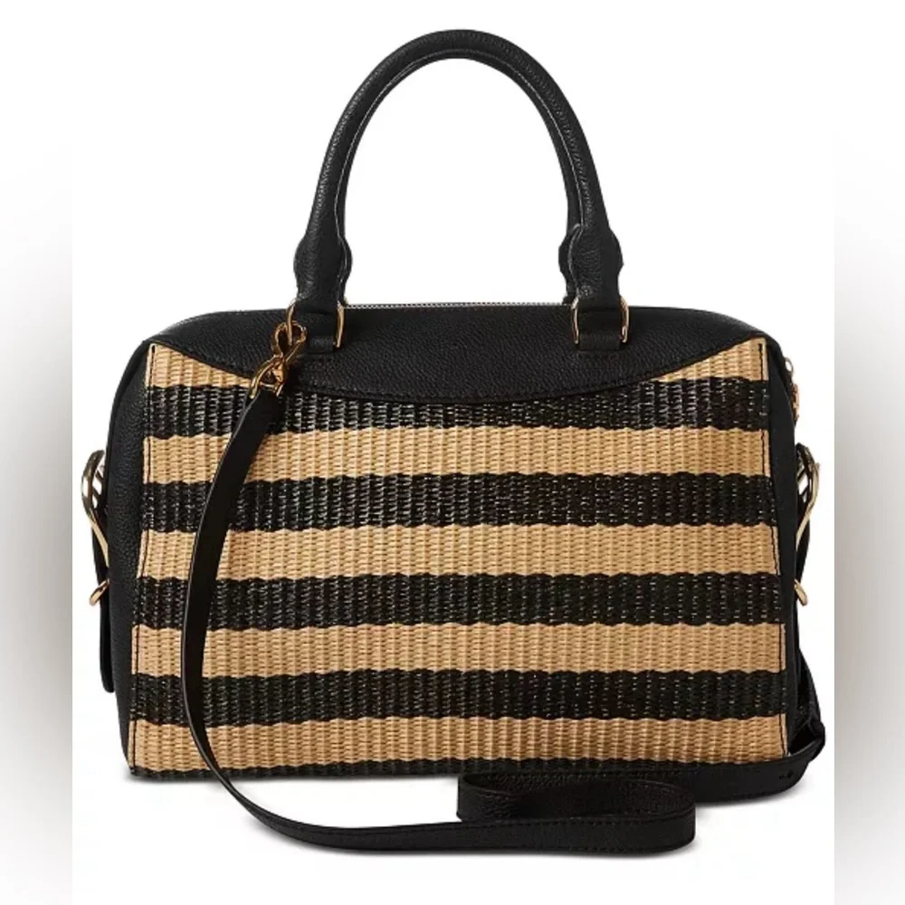 Lauren Ralph Lauren Cornwall Straw Satchel NEW! - Picture 5 of 8